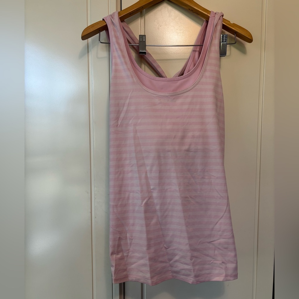 Pink Striped Women's Tank Top